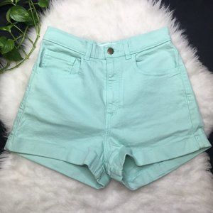 American Apparel Mint High Waisted Shorts